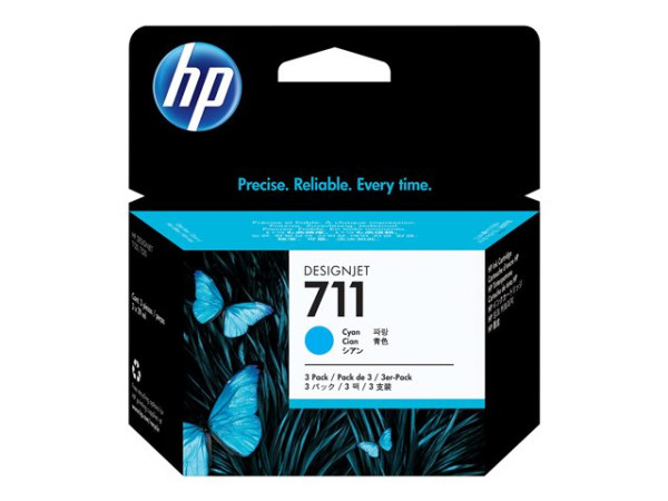 Hewlett-Packard Tinte cyan CZ134A 3er-Pack Tinte Cyan 87 ml