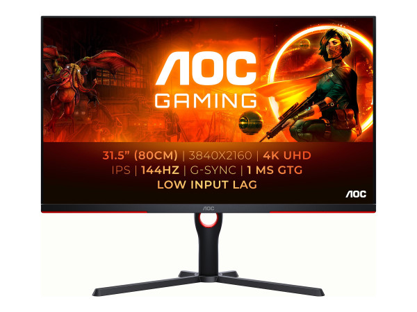 AOC AGON U32G3X/BK (80 cm (32 Zoll), schwarz/rot,