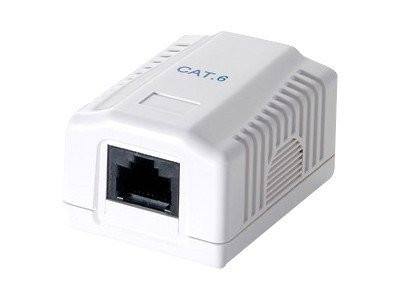 RJ45 Dose equip 1xRJ45 Aufputz Cat6