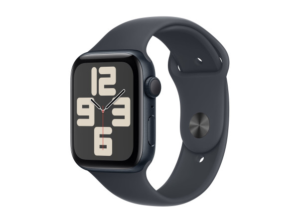 Apple Watch SE (schwarz, Aluminium, 44 mm, Sportarmband