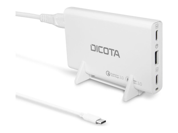 Dicota 3-Port GaN Desktop-Ladegerät 65 Watt (weiß, 1x