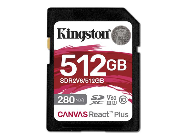 Kingston Canvas React Plus 512 GB SDXC (UHS-II U3, Class