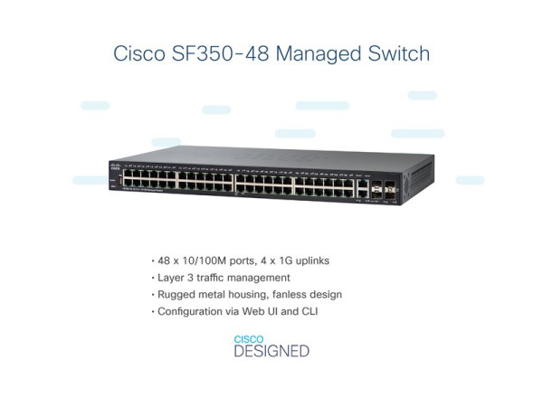 Cisco SF350-48 FE/GE/MAN/48 grau Switch