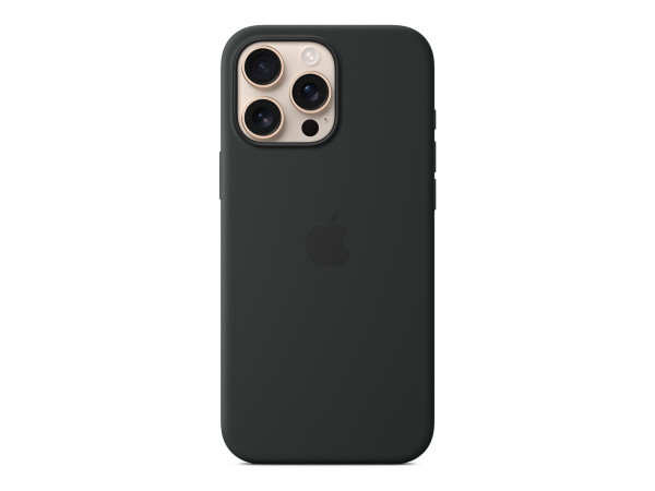 Apple Silikon Case iPhone 16 Pro Max mit MagSafe (schwarz)