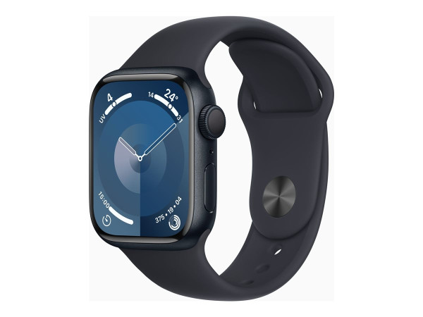 Apple Watch Series 9 (schwarz/dunkelblau, Aluminium, 41 mm,