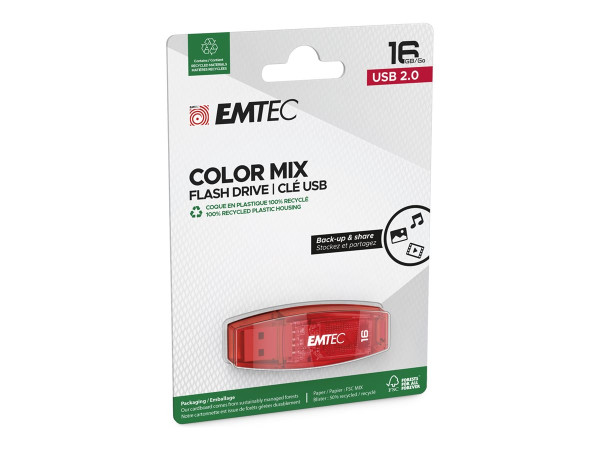 USB-Stick 16GB EMTEC C410 Color Mix USB 2.0 orange