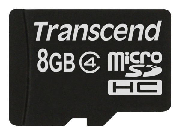 Transcend 8GB microSDHC Karte, Speicherkarte Class 4 8 GB