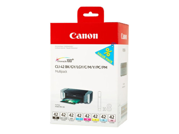 Canon Tinte Multipack CLI-42 für Canon-Drucker schwarz,