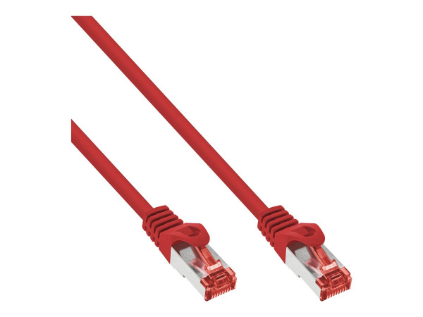Inline Patchkabel, S/FTP (PiMf), Cat.6, halogenfrei, rot,