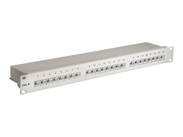 Patch-Panel CAT6 24-port RJ45 19"geschirmt