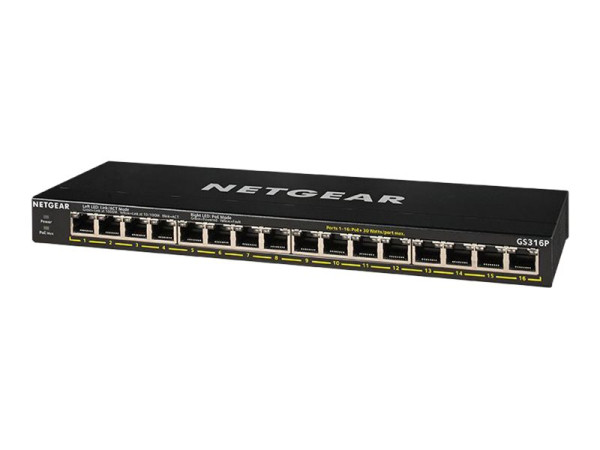 Netgear Netg GS316P POE/GE/UNM/16 Switch