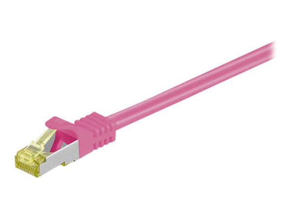 Goobay Patchk. CAT6A 500Mhz SFTP 0,50m LSZH pink