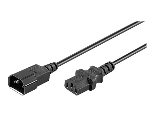 Goobay NK 100 S-350 3,5m schwarz Netzkabel AC Buchse > AC