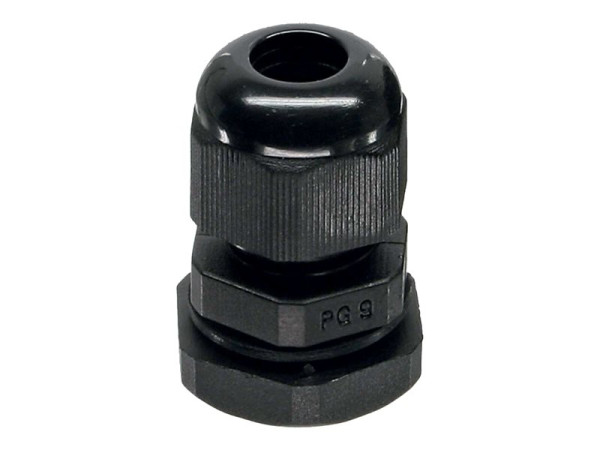 InLine® Kabeldurchführung Nylon IP68 6-12mm, schwarz, 10