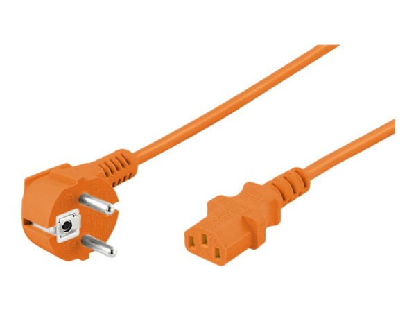 Goobay NK 101 O-200 2m ORANGE Netzkabel Kaltgerätekabe