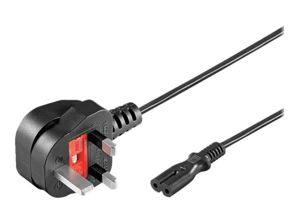 Goobay NK 125 S-180 UK 1.8m SCHWARZ Netzkabel UK-Stecker