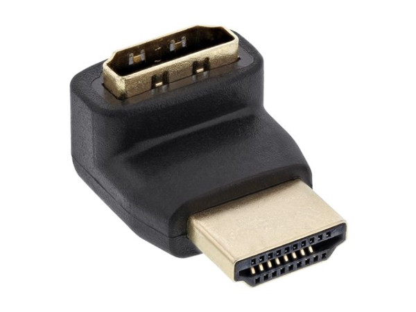 InLine® HDMI Adapter, Stecker / Buchse, gewinkelt oben,
