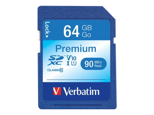 Verbatim SD 64GB Cl.10 SDXC VER schwarz,