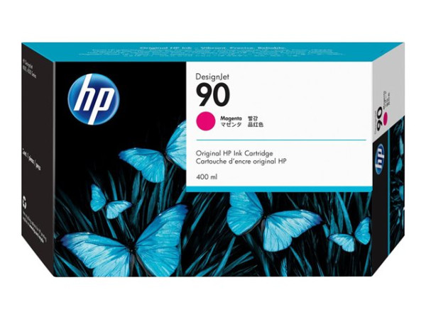 HP C5063A|90 Tintenpatrone magenta, Inhalt 400 ml für