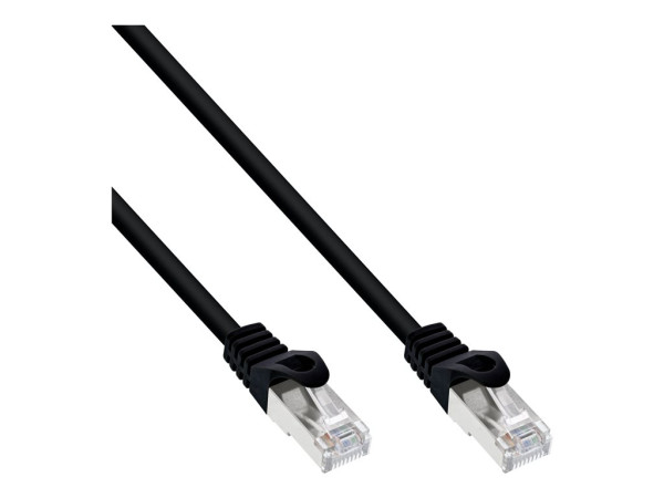 InLine® Patchkabel, F/UTP, Cat.5e, schwarz, 0,3m