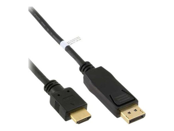 Kabel DisplayPort zu HDMI Konverter Inline 2m schwarz