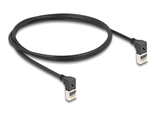 DeLOCK Patchkabel RJ-45 Cat.6a S/FTP, Slim 90Âø gewinkelt