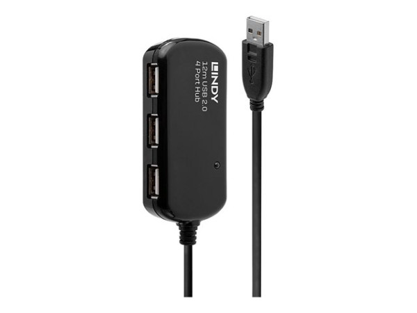 Lindy Lin Aktivverlänger.hub Pro USB 2.0 12m 42783