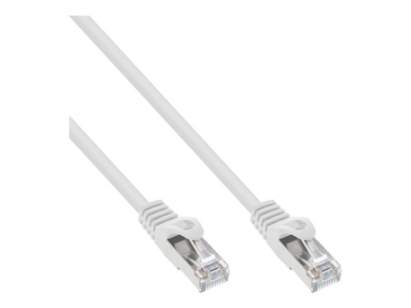 Patchkabel, SF/UTP, Cat.5e, weiß, 15,00m RJ45 (Inline)
