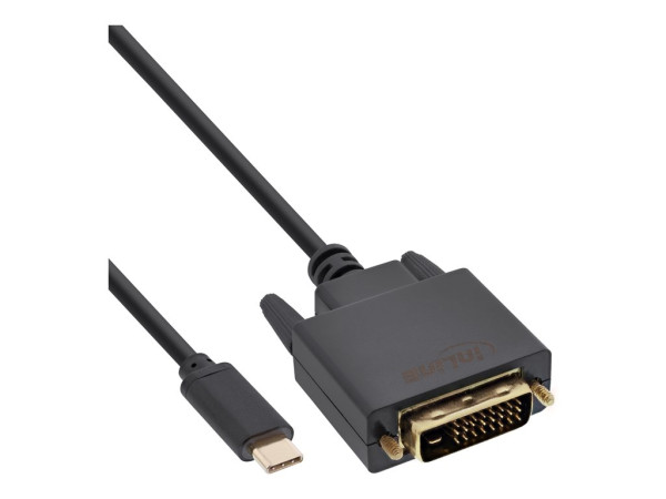 InLine USB Display Kabel, USB Typ-C Stecker zu DVI Steck