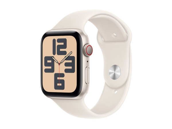 Apple Watch SE (champagner, Aluminium, 44 mm, Sportarmband