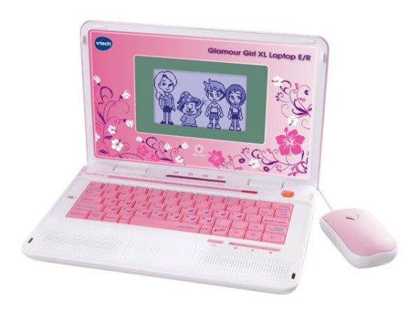 Vtech Glamour Girl XL Laptop E/R, Lerncomputer weiß/rosa