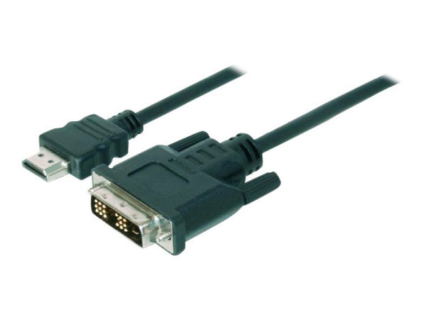 HDMI-Kabel Typ A -> DVI(18+1) St/St 2,00m schwarz