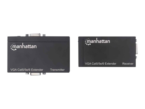 Videoextender Manhattan VGA Cat5/Cat5e/Cat6 bis 300m schwarz