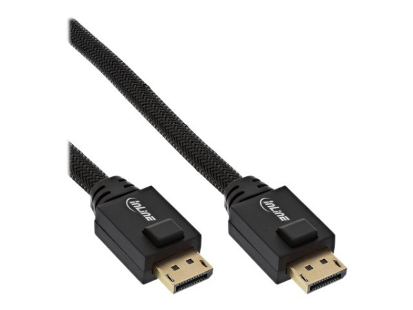 InLine DisplayPort Aktiv-Kabel 15m, 4K2K, schwarz,vergoldet