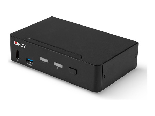 Lindy 2P KVM Switch DispPort 1.4,USB3.0&Au 39312