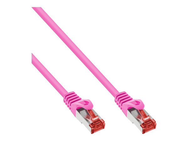InLine® Patchkabel, S/FTP (PiMf), Cat.6, pink, 3m