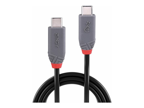 Lindy Lin USB 4 Typ C Kabel 40Gbit/s 0,8m gr 36947