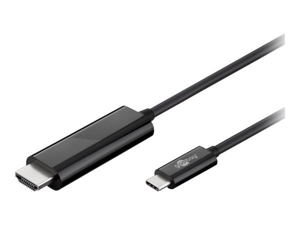 Kabel USB-C 3.1 zu HDMI Stecker 1,8m 4k60Hz schwarz goobay