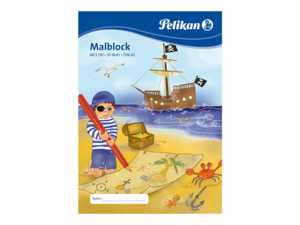 Pelikan Peli Malblock DIN A3 30 Blatt Deckblatt mit