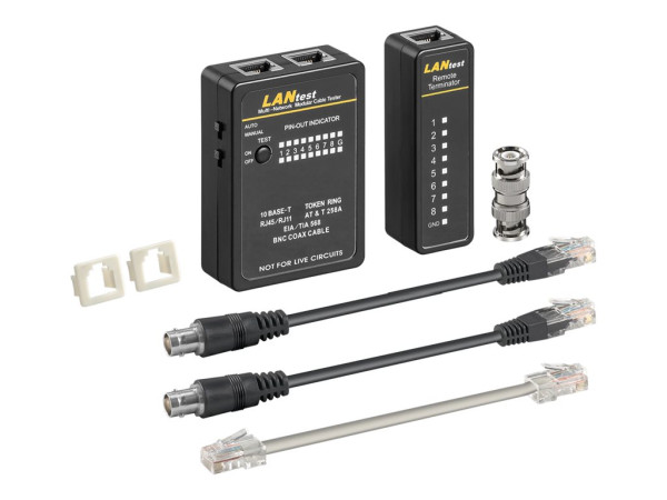 Zubehör Kabeltester für RJ45, RJ11, BNC Anschlüsse