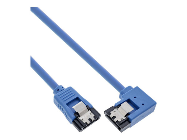 InLine® SATA 6Gb/s Anschlusskabel rund, abgewinkelt rechts,