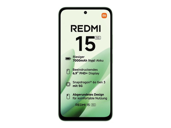 Xiaomi Redmi 15 5G 256GB (Ripple Green, HyperOS, 8 GB)