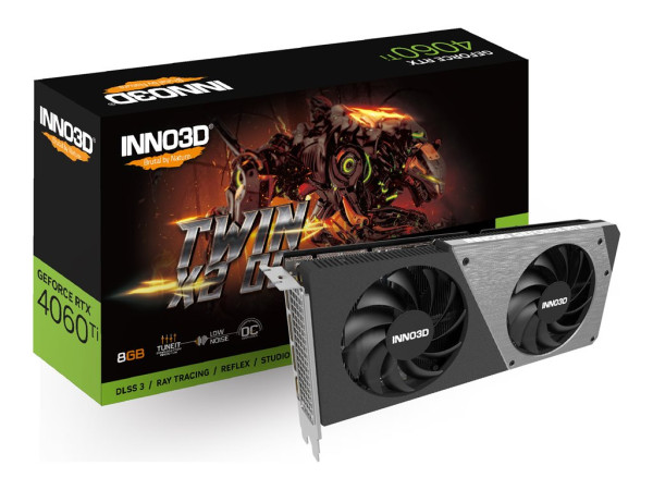 Inno3D GeForce RTX 4060 Ti 16GB Twin X2 OC (schwarz/silber,