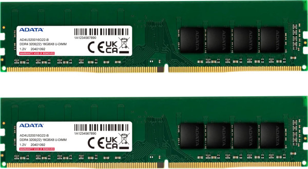 ADATA DIMM 32 GB DDR4-3200 (2x 16 GB) Dual-Kit (grün,