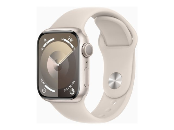 Apple Watch Series 9 (silber/hellbeige, Aluminium, 41 mm,