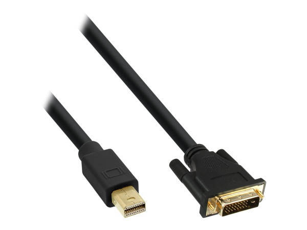 Kabel Mini Displayport Stecker => DVI 24-1 Stecker 1m Inline