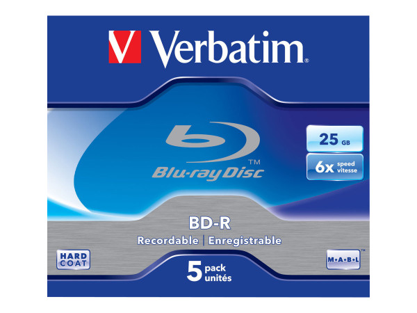 BD-R 25GB Verbatim 6fach, 5 Stück