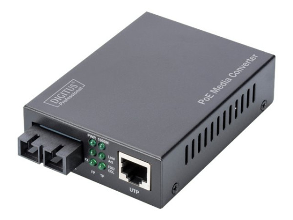 Digitus Digitus Gigabit PoE Medienkonverter, RJ45 / SC, MM