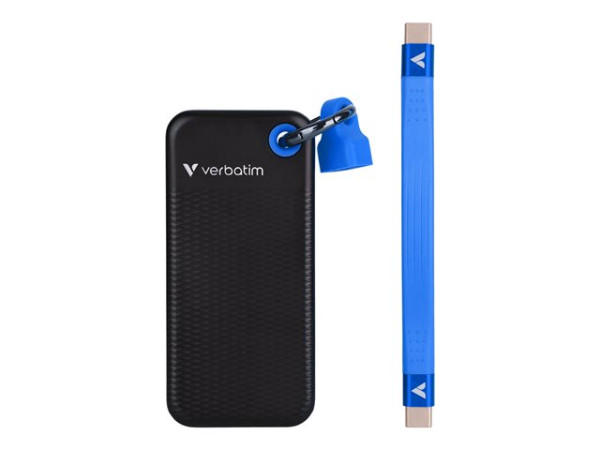 Verbatim Pocket SSD 1 TB, Externe SSD (schwarz/blau, USB-C