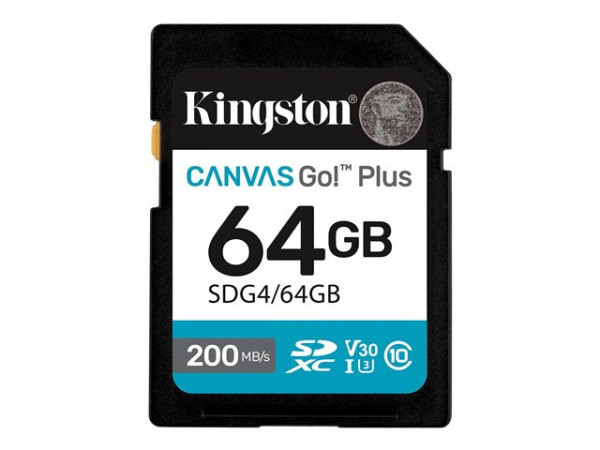 Kingston Canvas Go! Plus 64GB SDXC (schwarz, UHS-I U3,